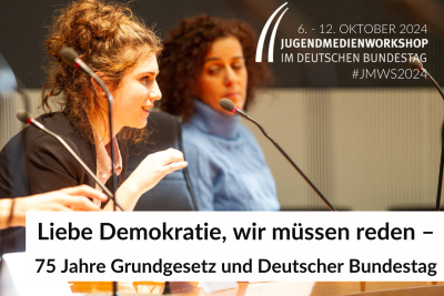 Die Jugendlichen erwartet vom 6. bis 12. Oktober ein spannendes und abwechslungsreiches Workshop-Programm zum medialen und politisch-parlamentarischen Alltag in der Bundeshauptstadt, sagt Bundestagsabgeordneter Jürgen Coße (SPD).